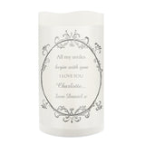 Personalised Ornate Frame LED Candle