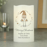 Personalised Christmas Gonk LED Candle
