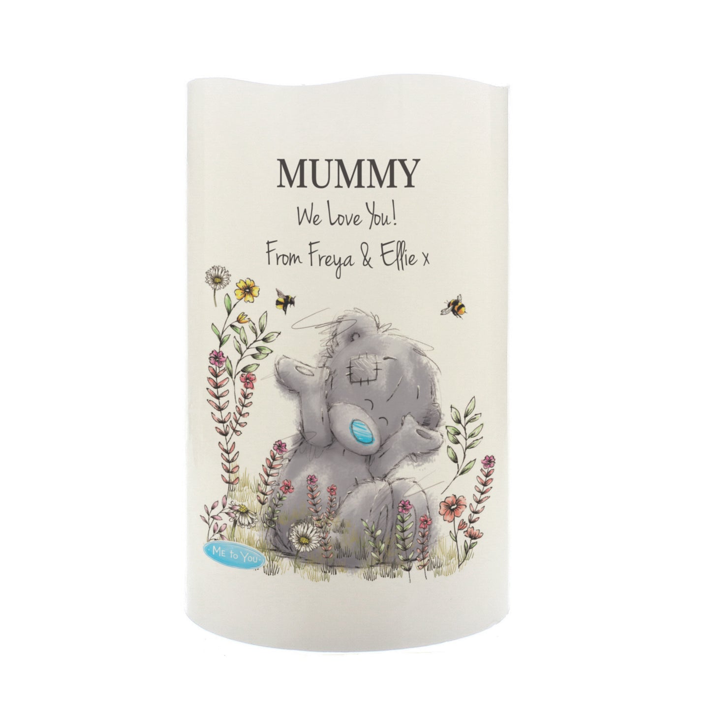 Personalised Me to You Floral LED Candle