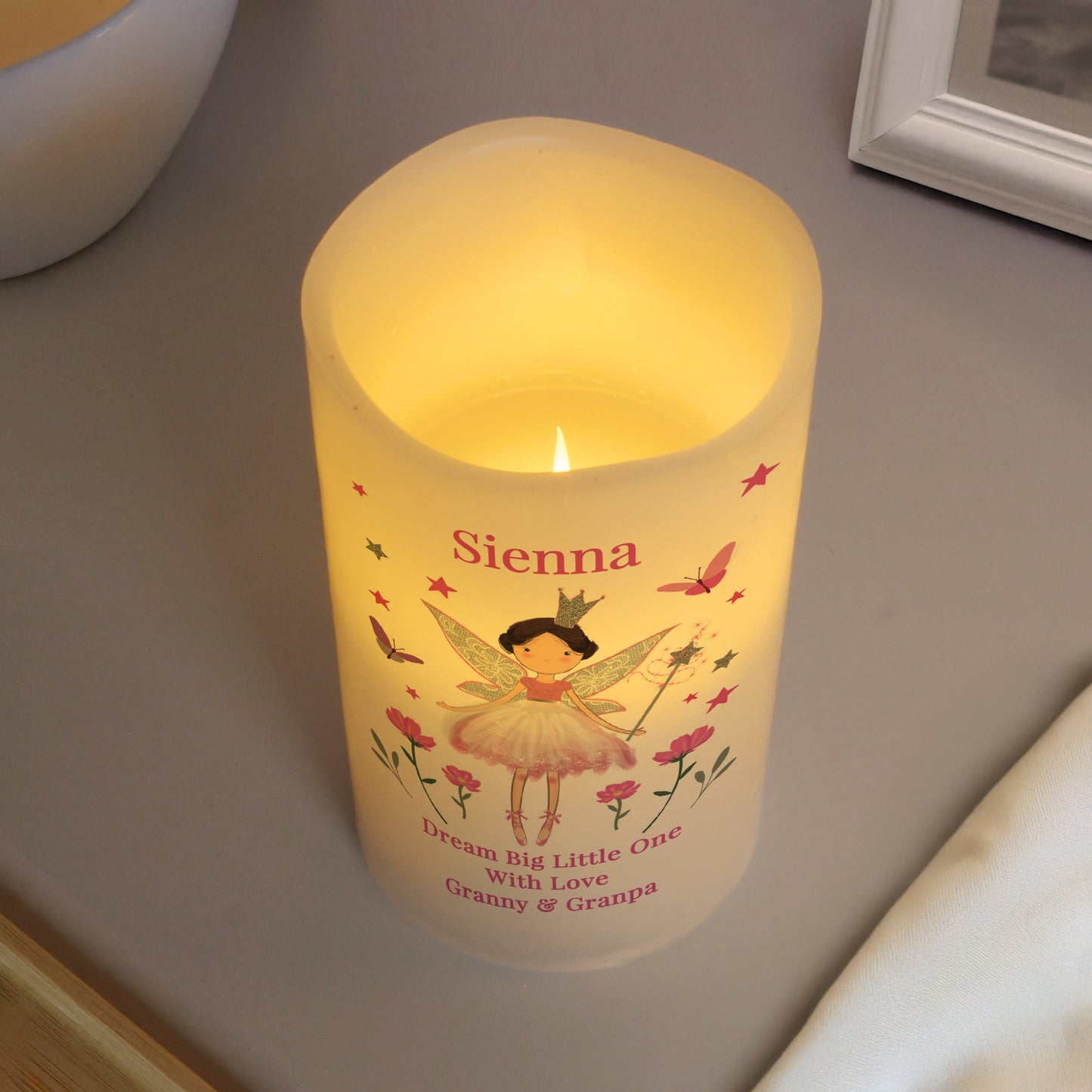 Personalised Fairy Princess Night Light LED Candle