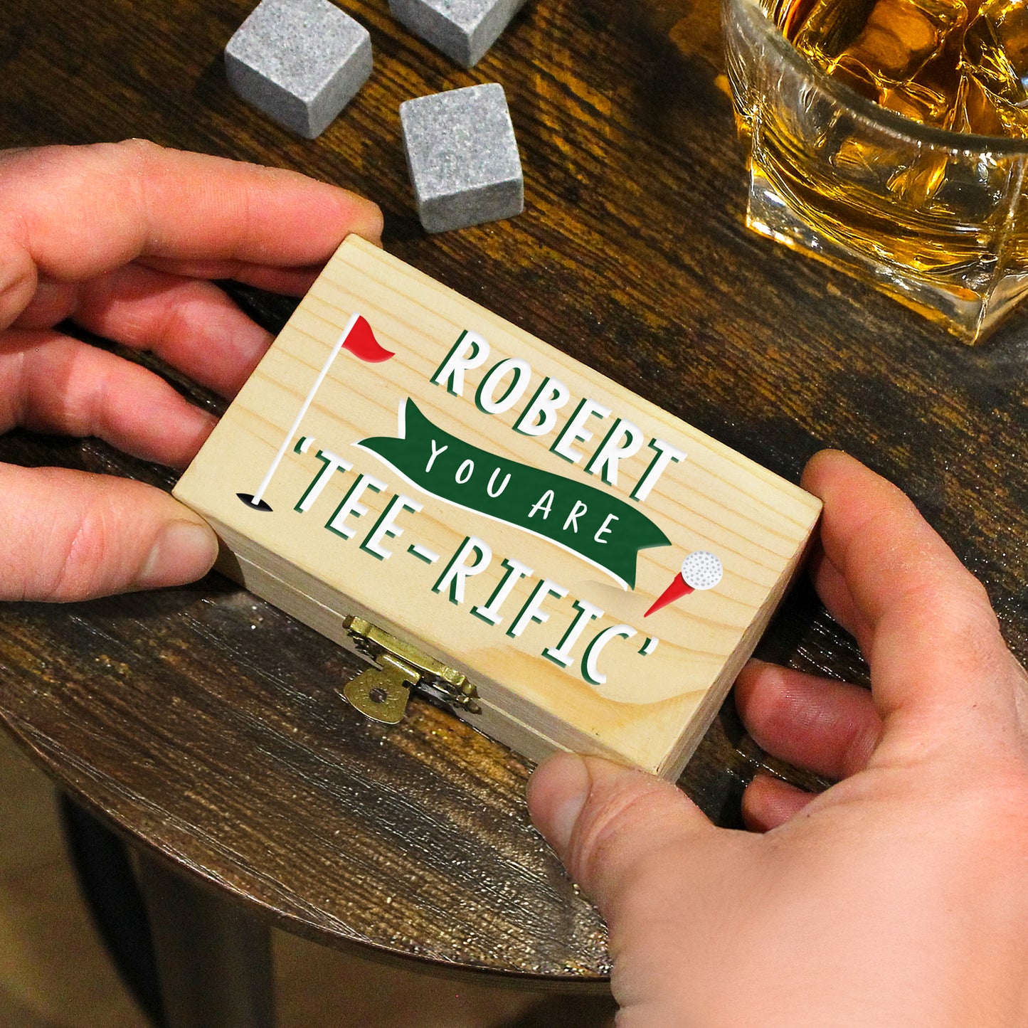 Personalised Golf Whisky Stones