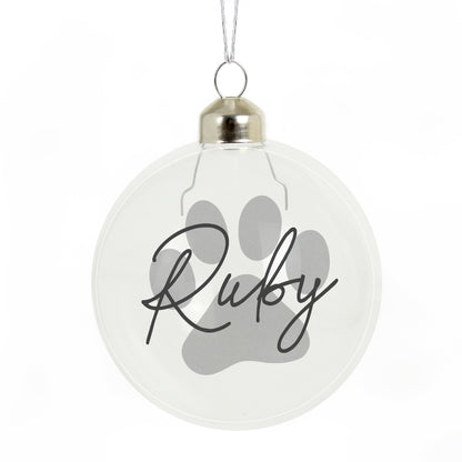 Personalised Pet Glass Bauble