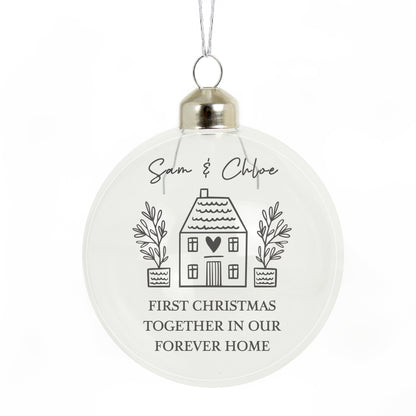 Personalised Home Glass Bauble
