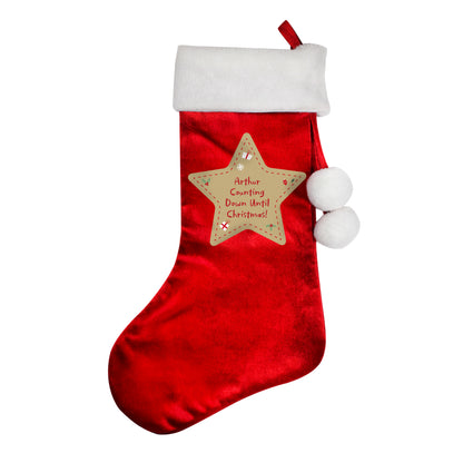 Personalised First Christmas Red Stocking