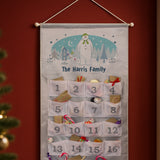 Personalised The Snowman and the Snowdog Advent Calendar In Silver Grey
