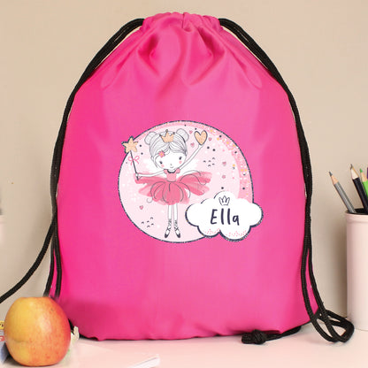 Personalised Princess Ballerina Pink Kit Bag