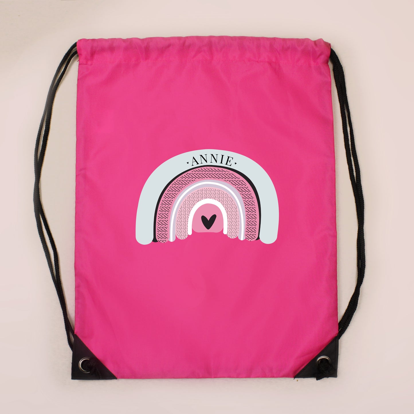 Personalised Pastel Rainbow Pink Kit Bag