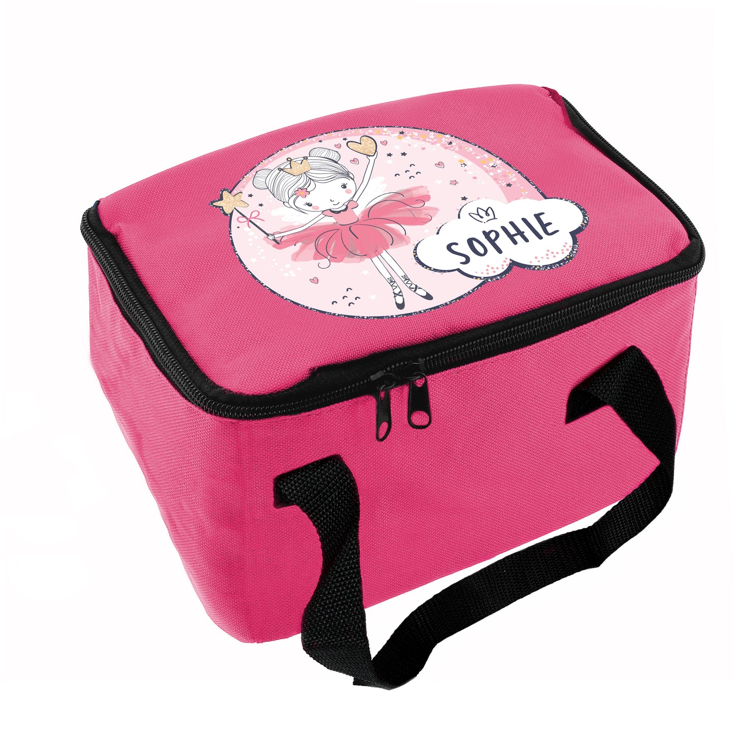 Personalised Princess Ballerina Pink Lunch Bag