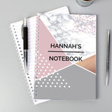 Personalised Geometric A5 Notebook