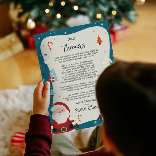 Personalised Christmas Penguin Letter