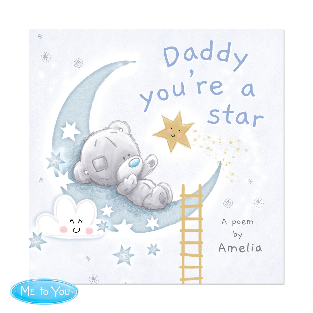 Personalised Tiny Tatty Teddy Daddy You're A Star Poem Book