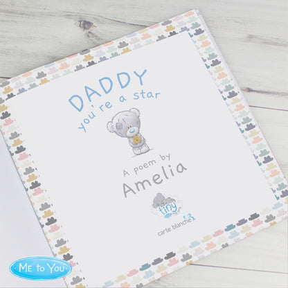Personalised Tiny Tatty Teddy Daddy You're A Star Poem Book