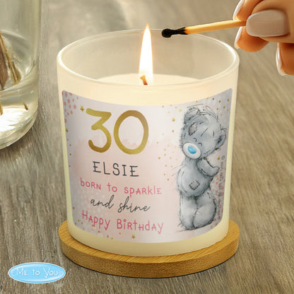 Personalised Me To You Sparkle & Shine Birthday Scented Jar Candle
