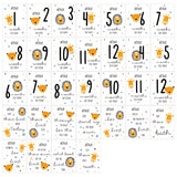 Personalised Animals Baby Milestone Cards