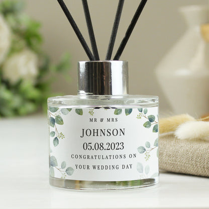 Personalised Botanical Free Text Reed Diffuser
