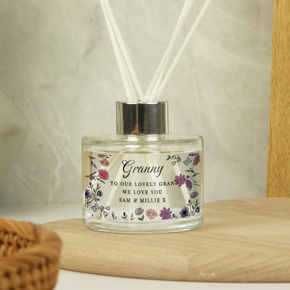 Personalised Wild Flowers Reed Diffuser