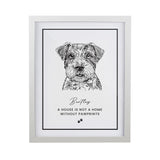 Personalised Dog Breed White Framed Print