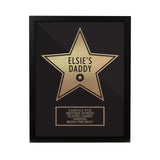 Personalised Star Award Black Poster Frame