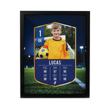 Personalised Photo Upload Football Card Black Poster Frame