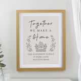 Personalised Home Oak Poster Frame