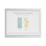 Personalised Birth Flower Family of 2 White Framed Print