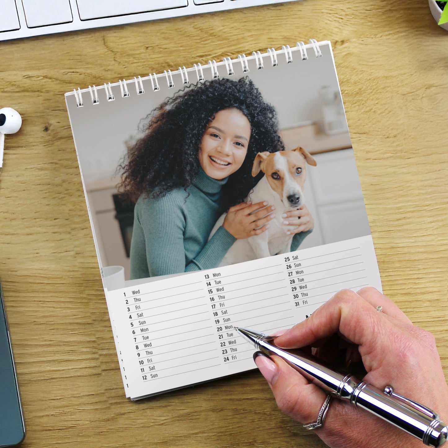 Personalised Photo Upload Desk Calendar