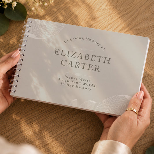 Personalised Memorial Guest Book