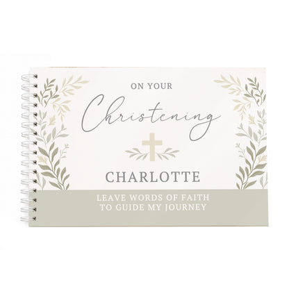 Personalised Religious Cross Guest Book