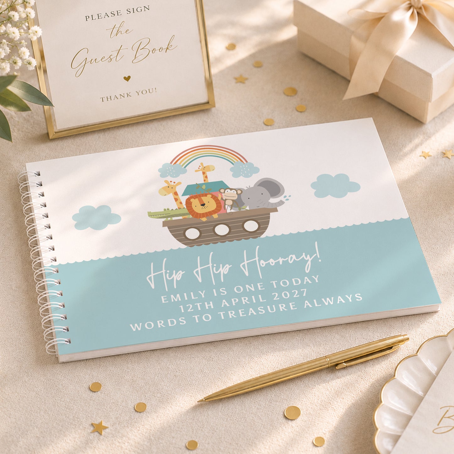 Personalised Noahs Ark Guest Book