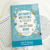 Personalised Blue A4 Wedding Activity & Colouring Book