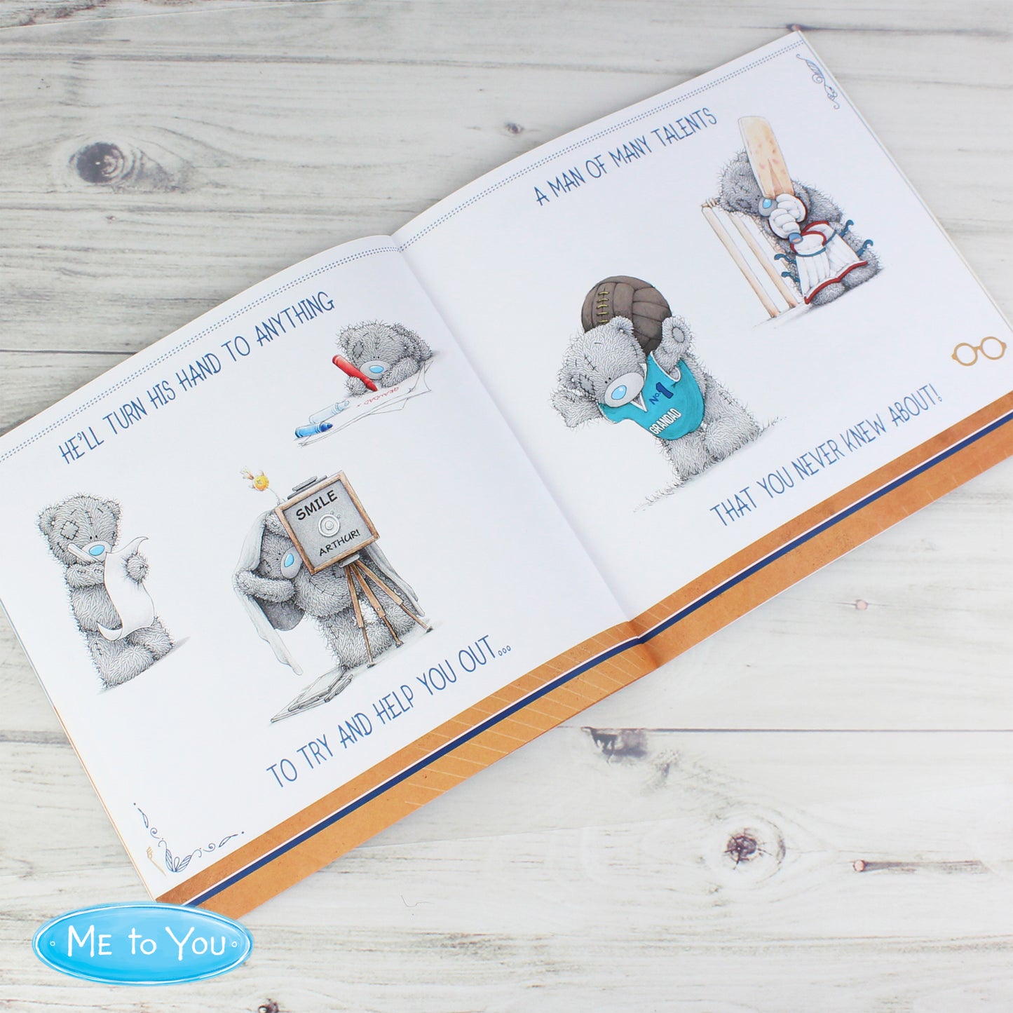 Personalised Me to You For Him Super Hero Poem Book