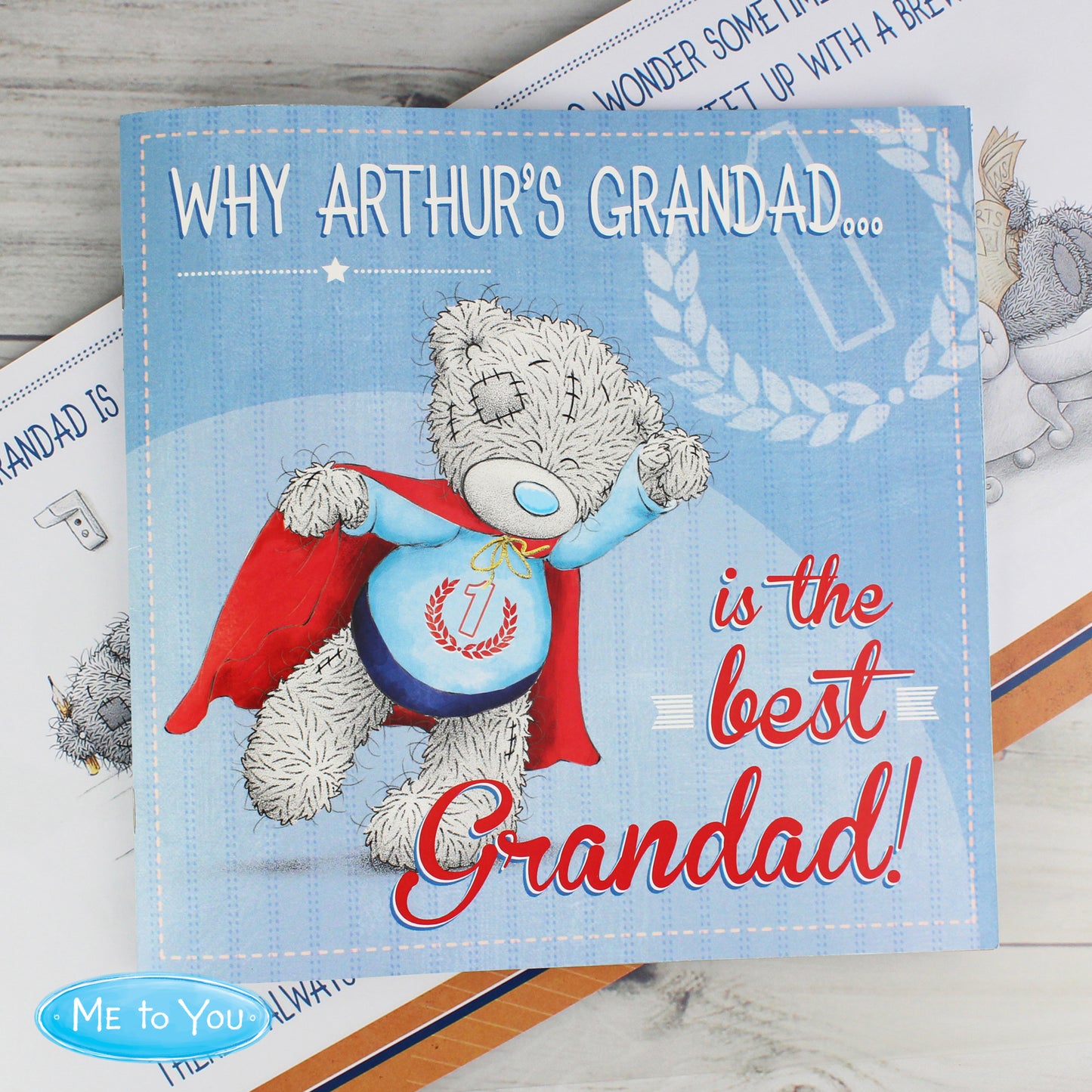 Personalised Me to You For Him Super Hero Poem Book