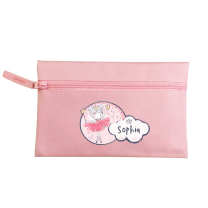Personalised Princess Ballerina Pink Pencil Case