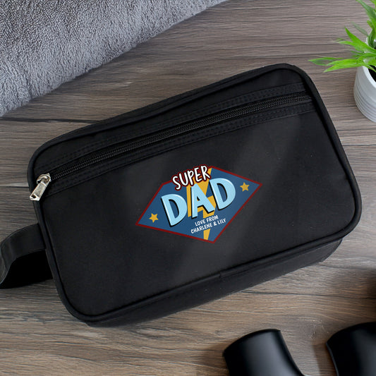 Personalised Super Dad Toiletry Bag
