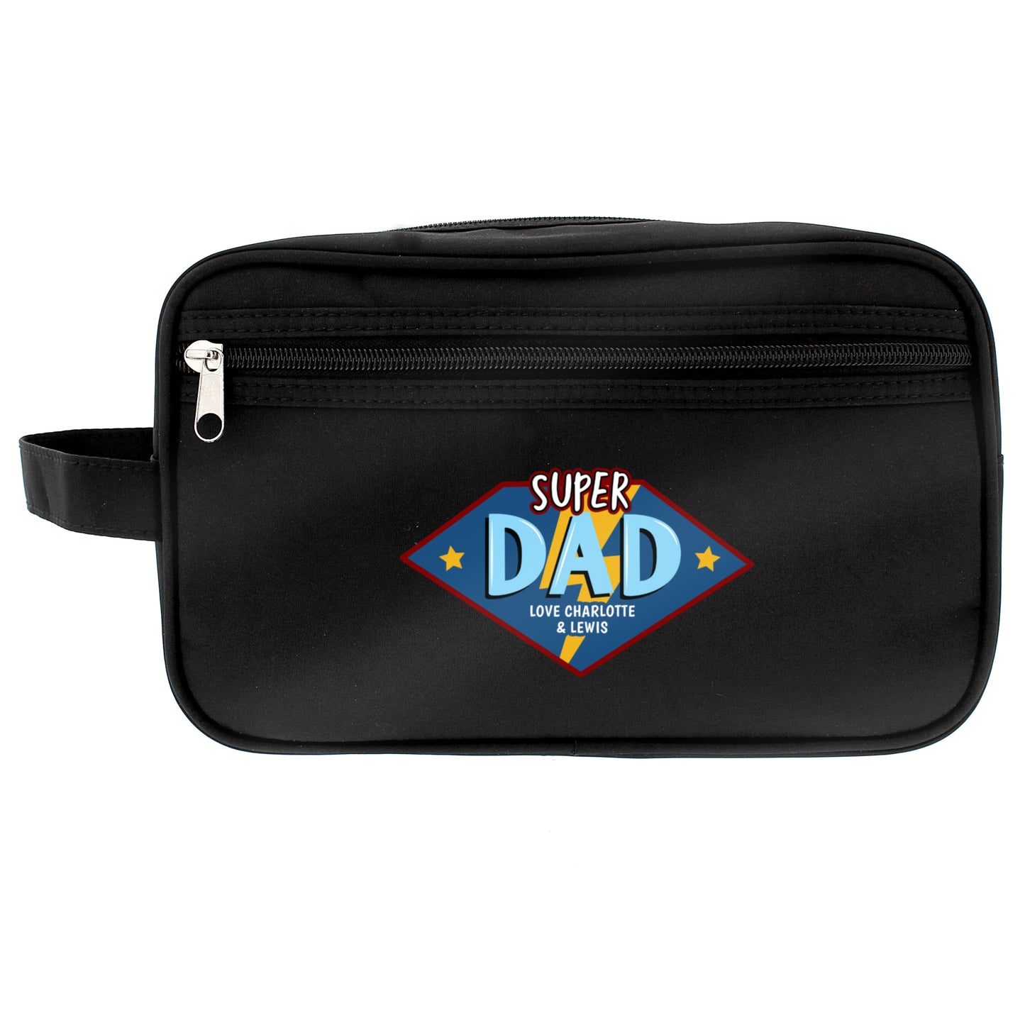 Personalised Super Dad Toiletry Bag