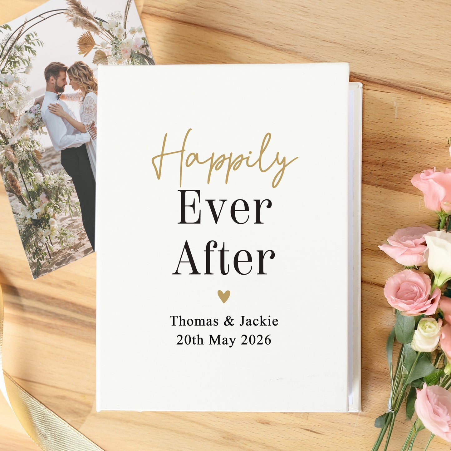 Personalised Black & Gold Free Text 6x4 Album