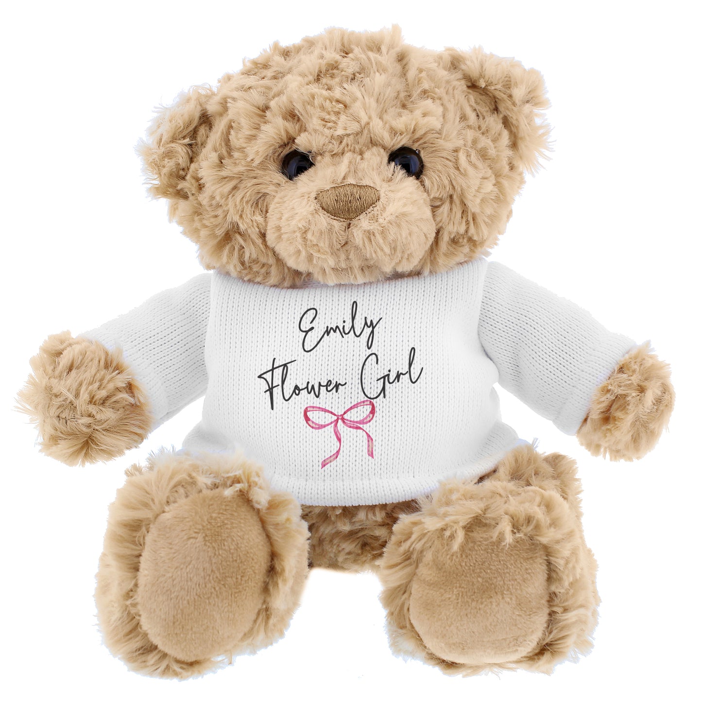 Personalised Bow Flower Girl Bear