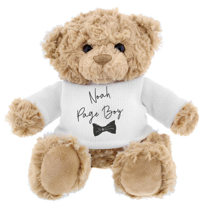 Personalised Bow Tie Page Boy Bear