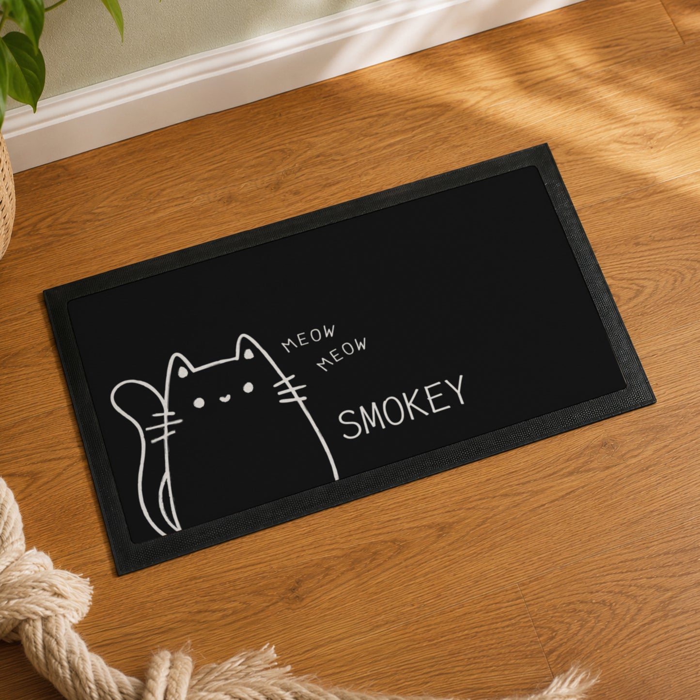 Personalised Cartoon Cat Bowl Mat