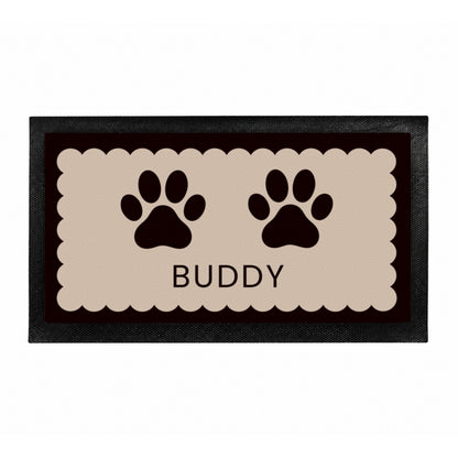 Personalised Paw Prints Pet Bowl Mat