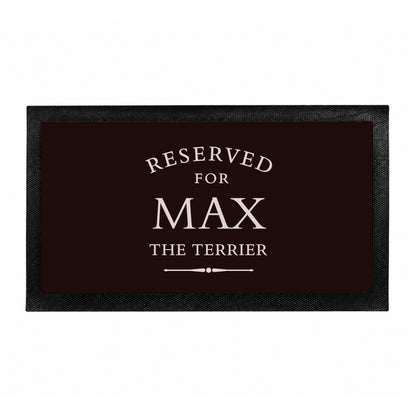 Personalised Reserved For Pet Bowl Mat