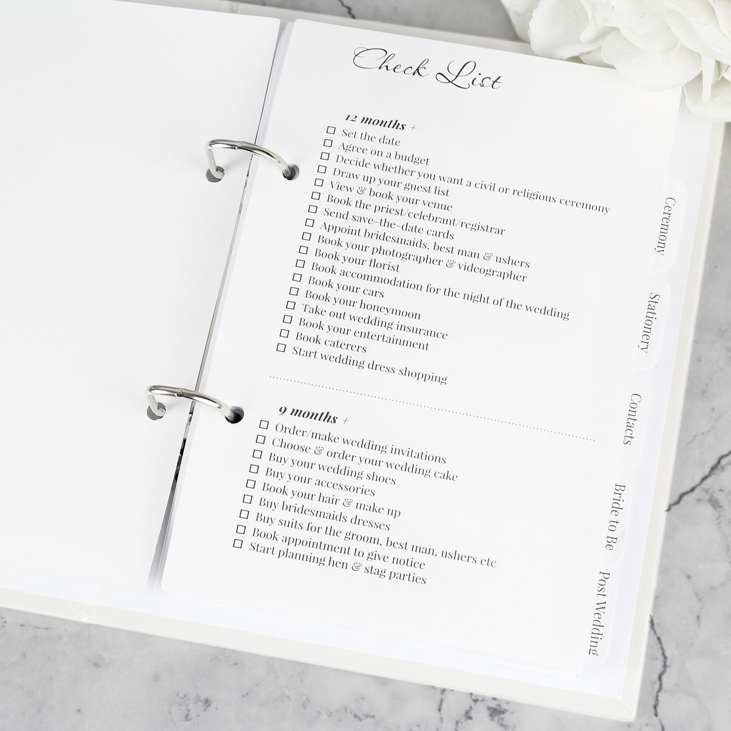 Personalised Floral Wedding Planner