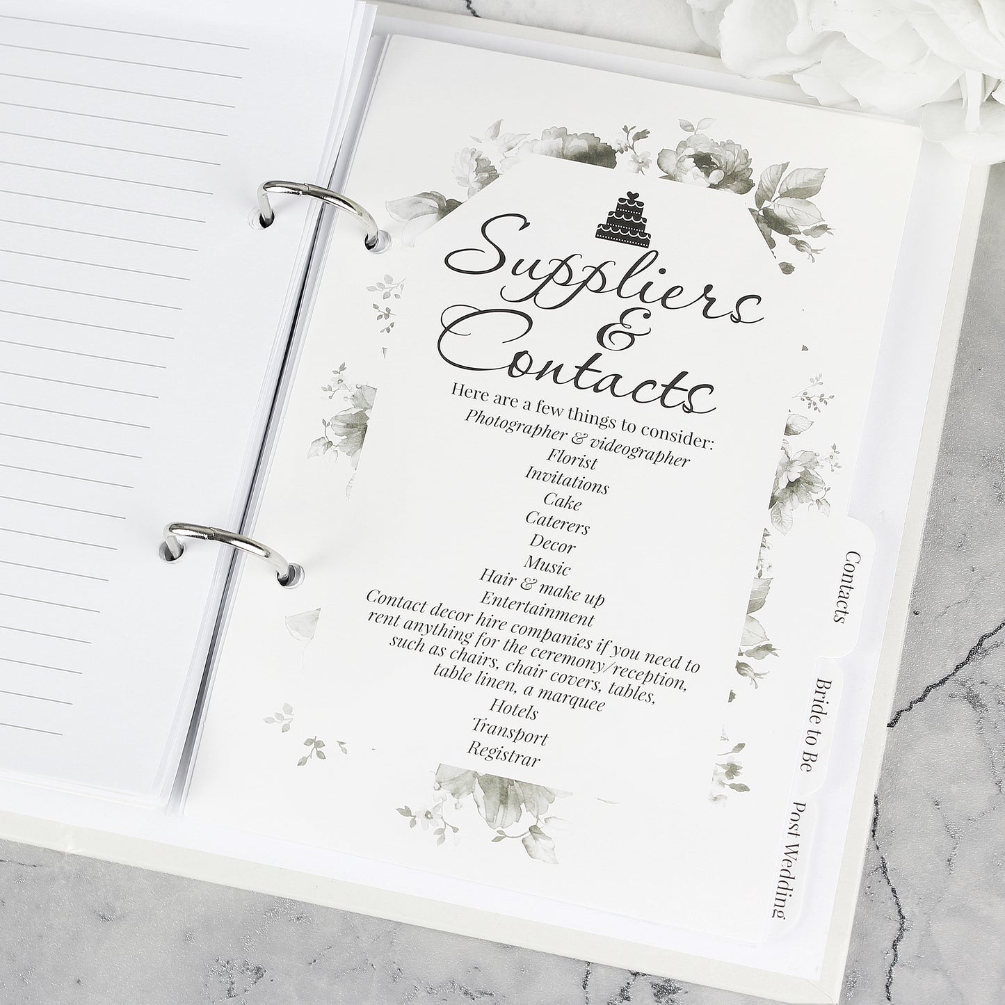 Personalised Floral Wedding Planner