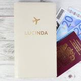 Personalised Gold Name Travel Document Holder