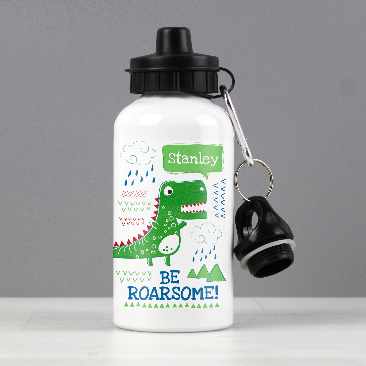 Personalised Be Roarsome Dinosaur Drinks Bottle