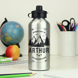 Personalised Adventure Silver Drinks Bottle