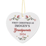 Personalised First Christmas As Grandparents Tree Decoration