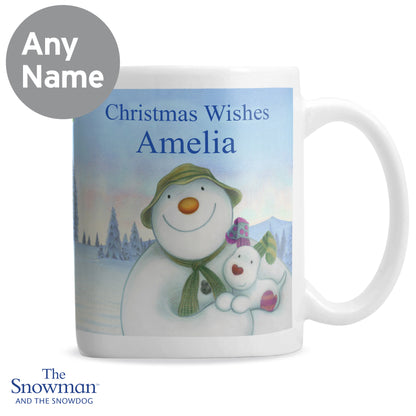 Personalised Traditional The Snowman and the Snowdog Mug