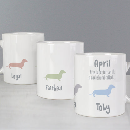 Personalised Dachshund Dog Breed Mug