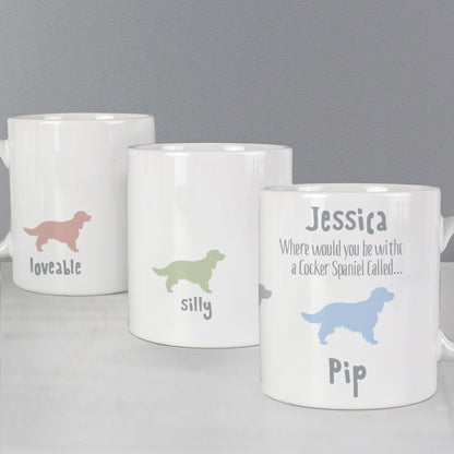 Personalised Cocker Spaniel Dog Breed Mug